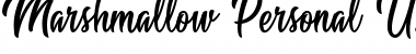 Marshmallow Personal Use Regular Font Title Preview