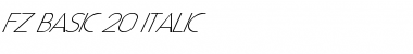 FZ BASIC 20 ITALIC Normal Font Title Preview