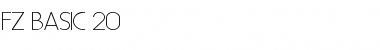 FZ BASIC 20 Normal Font Title Preview
