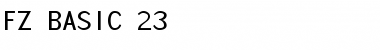 FZ BASIC 23 Normal Font Title Preview