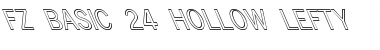 FZ BASIC 24 HOLLOW LEFTY Normal Font Title Preview
