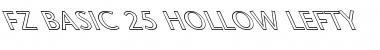 FZ BASIC 25 HOLLOW LEFTY Normal Font Title Preview