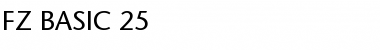 FZ BASIC 25 Normal Font Title Preview