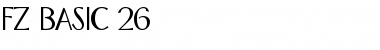 FZ BASIC 26 Normal Font Title Preview