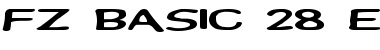 FZ BASIC 28 EX Normal Font Title Preview