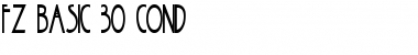 FZ BASIC 30 COND Normal Font Title Preview