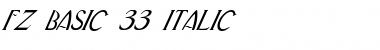 FZ BASIC 33 ITALIC Normal Font Title Preview