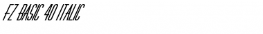 FZ BASIC 40 ITALIC Normal Font Title Preview