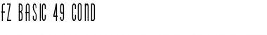 FZ BASIC 49 COND Normal Font Title Preview