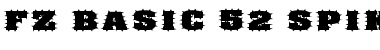 FZ BASIC 52 SPIKED EX Normal Font Title Preview