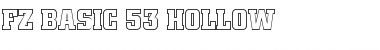 FZ BASIC 53 HOLLOW Normal Font Title Preview