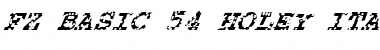 FZ BASIC 54 HOLEY ITALIC Normal Font Title Preview