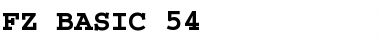 FZ BASIC 54 Bold Font Title Preview