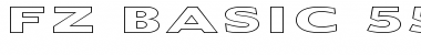 FZ BASIC 55 HOLLOW EX Normal Font Title Preview