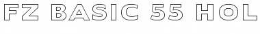 FZ BASIC 55 HOLLOW Normal Font Title Preview