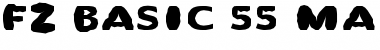 FZ BASIC 55 MANGLED Normal Font Title Preview