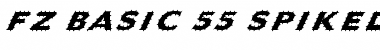 FZ BASIC 55 SPIKED ITALIC Normal Font Title Preview