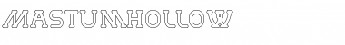 MastumHollow Regular Font Title Preview