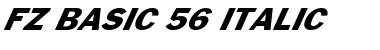 FZ BASIC 56 ITALIC Normal Font Title Preview