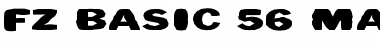 FZ BASIC 56 MANGLED EX Normal Font Title Preview
