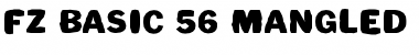 FZ BASIC 56 MANGLED Normal Font Title Preview