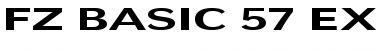 FZ BASIC 57 EX Normal Font Title Preview