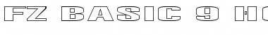 FZ BASIC 9 HOLLOW Normal Font Title Preview