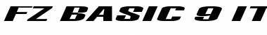 FZ BASIC 9 ITALIC Normal Font Title Preview