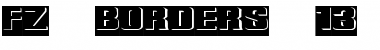 FZ BORDERS 13 EX Normal Font Title Preview