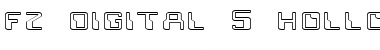 FZ DIGITAL 5 HOLLOW EX Normal Font Title Preview
