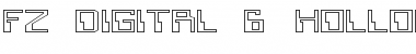 FZ DIGITAL 6 HOLLOW EX Normal Font Title Preview