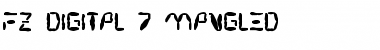 FZ DIGITAL 7 MANGLED Normal Font Title Preview