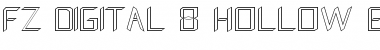 FZ DIGITAL 8 HOLLOW EX Normal Font Title Preview