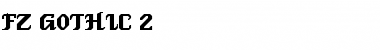 FZ GOTHIC 2 Normal Font Title Preview