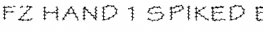 FZ HAND 1 SPIKED EX Normal Font Title Preview