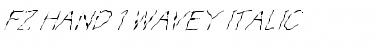 FZ HAND 1 WAVEY ITALIC Normal Font Title Preview