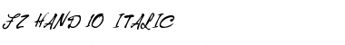 FZ HAND 10 ITALIC Normal Font Title Preview