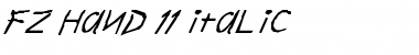FZ HAND 11 ITALIC Normal Font Title Preview