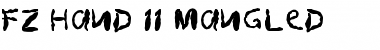 FZ HAND 11 MANGLED Normal Font Title Preview