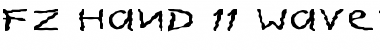 FZ HAND 11 WAVEY EX Normal Font Title Preview