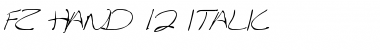 FZ HAND 12 ITALIC Normal Font Title Preview