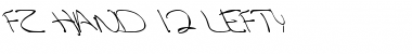 FZ HAND 12 LEFTY Normal Font Title Preview