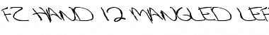 FZ HAND 12 MANGLED LEFTY Normal Font Title Preview
