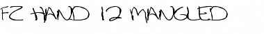 FZ HAND 12 MANGLED Normal Font Title Preview