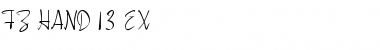 FZ HAND 13 EX Normal Font Title Preview