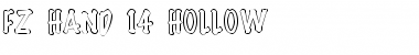 FZ HAND 14 HOLLOW Normal Font Title Preview