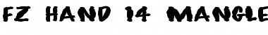FZ HAND 14 MANGLED EX Normal Font Title Preview