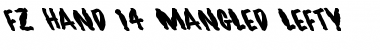 FZ HAND 14 MANGLED LEFTY Normal Font Title Preview