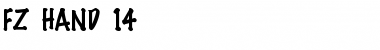FZ HAND 14 Normal Font Title Preview
