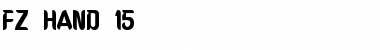 FZ HAND 15 Normal Font Title Preview